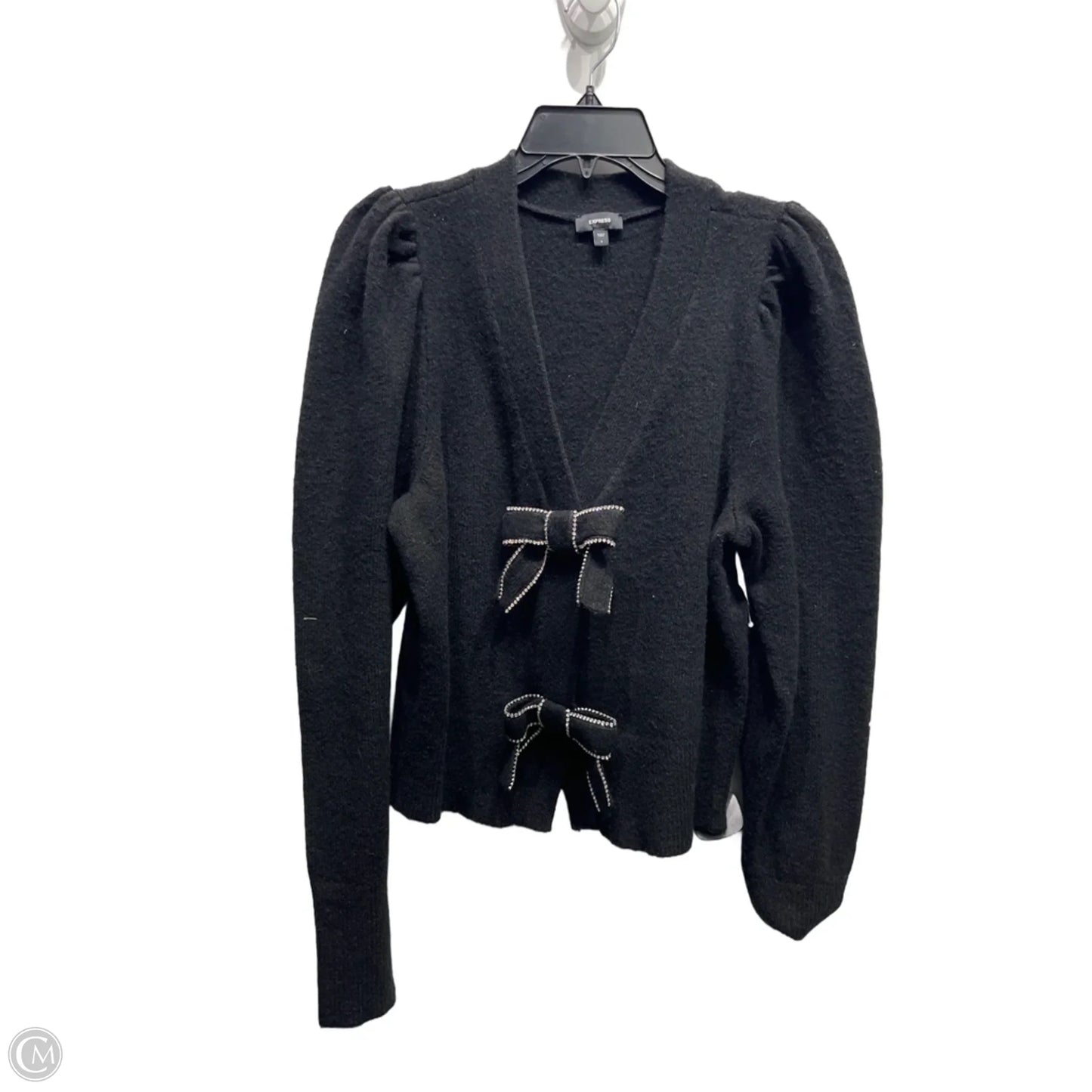 Sweater Cardigan By Express In Black, Size: L
