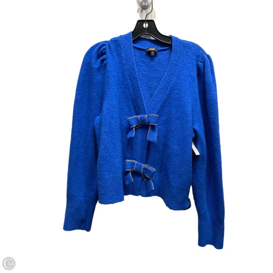 Sweater Cardigan By Express In Blue, Size: Xl