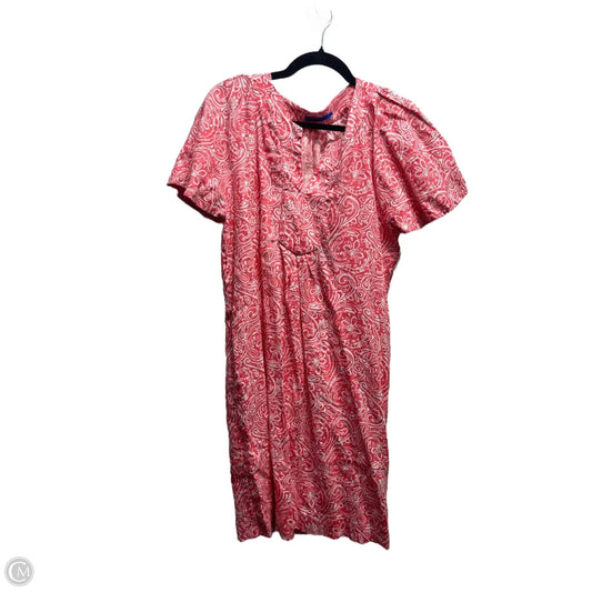 Dress Casual Short By J Mclaughlin In Pink & White, Size: L