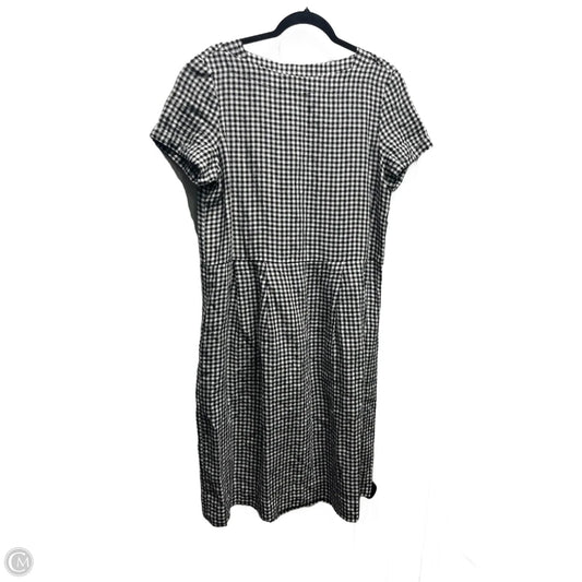 Dress Casual Midi By Clothes Mentor In Black & White, Size: L