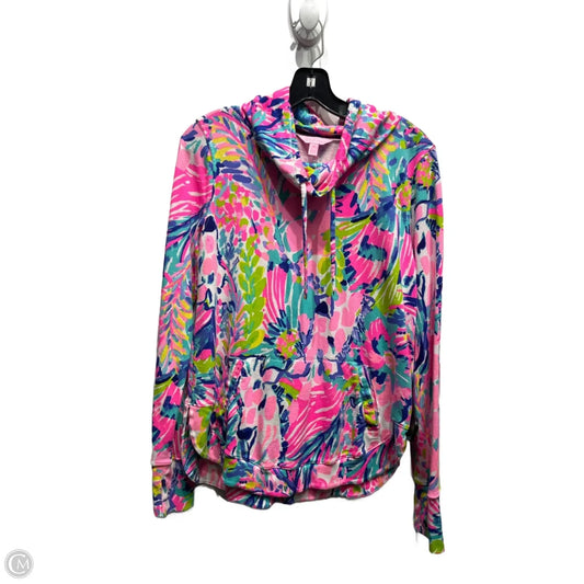 Top Long Sleeve Designer By Lilly Pulitzer In Blue & Pink, Size: M