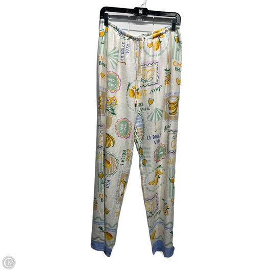 Pants Linen By LABEL OF LOVE In Blue & Yellow, Size: L