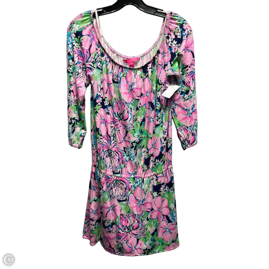 Romper Designer By Lilly Pulitzer In Blue & Pink, Size: S