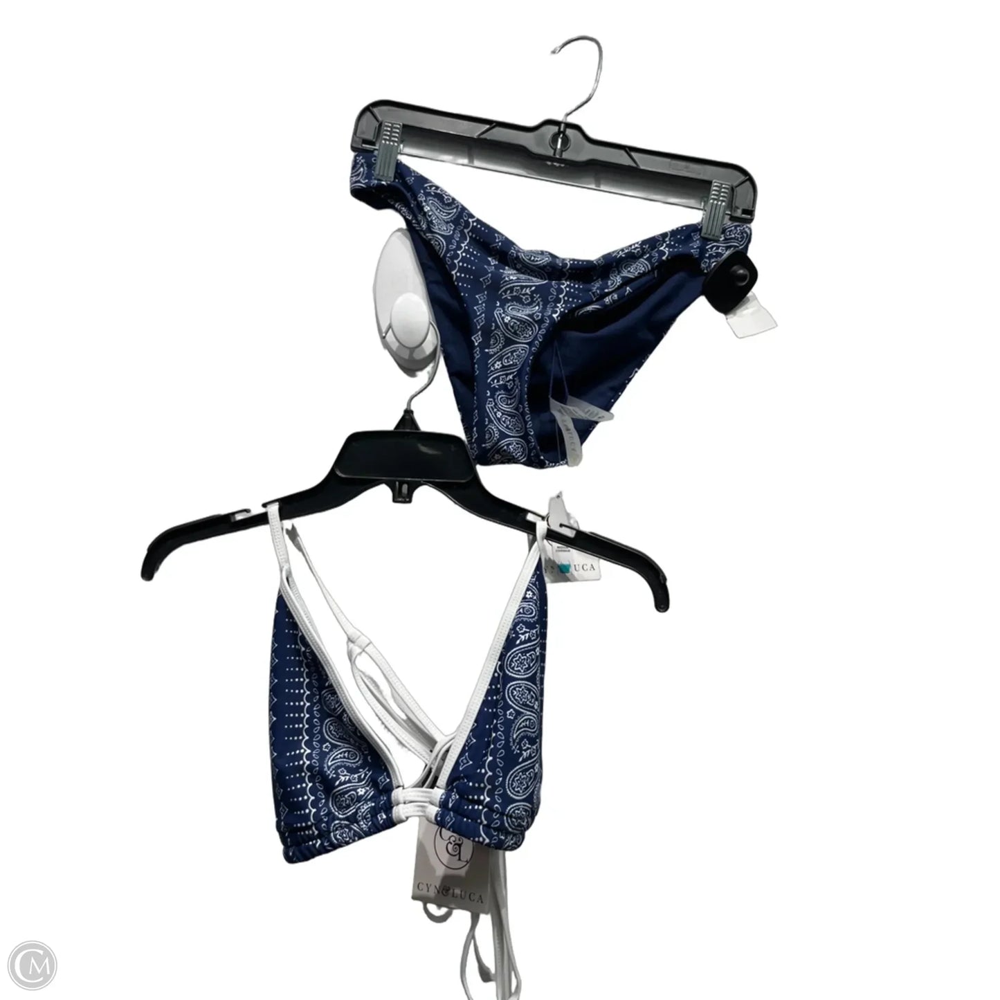 Swimsuit 2pc By CYN&LUCA In Blue & White, Size: L