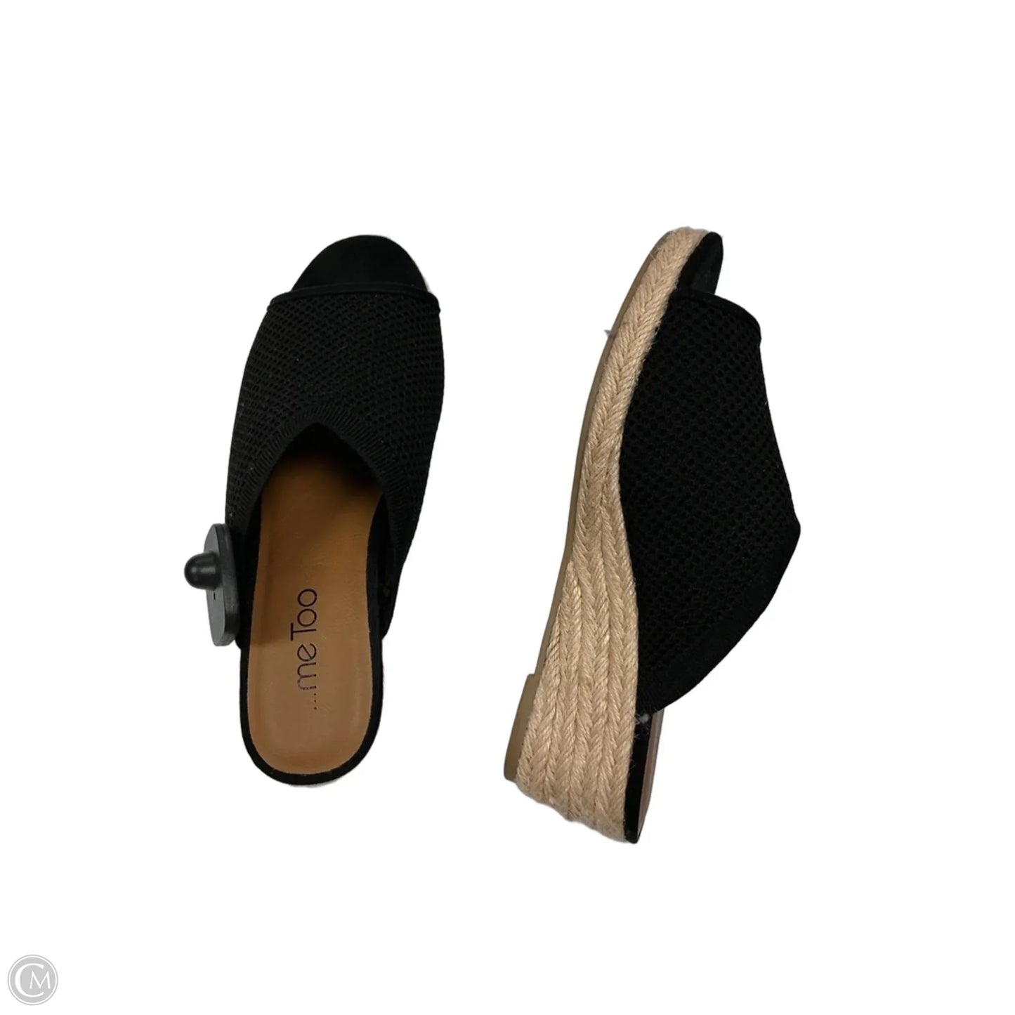 Sandals Heels Wedge By Me Too In Black, Size: 9
