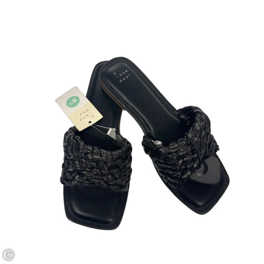 Sandals Flats By A New Day In Black, Size: 8.5