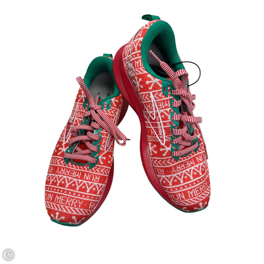 Shoes Athletic By Brooks In Red, Size: 9.5