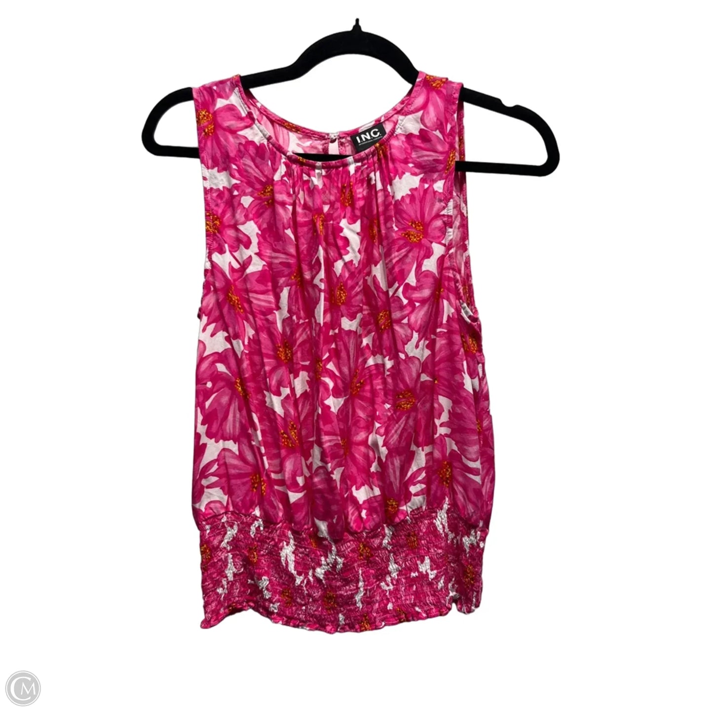 Top Sleeveless By Inc In Pink & White, Size: M