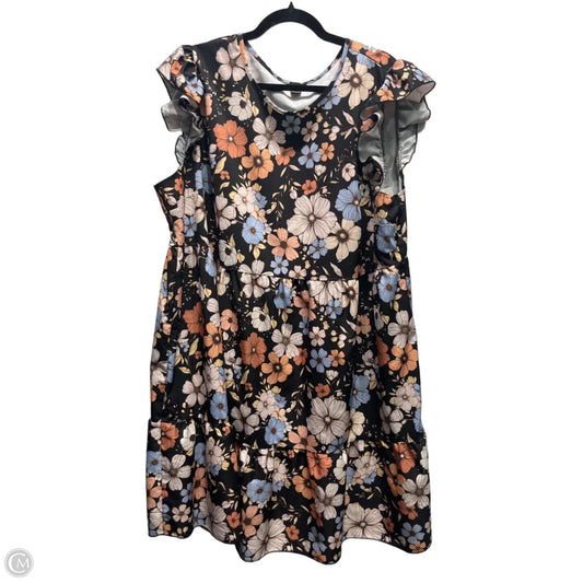 Dress Casual Short By Shein In Blue & Orange, Size: 4x