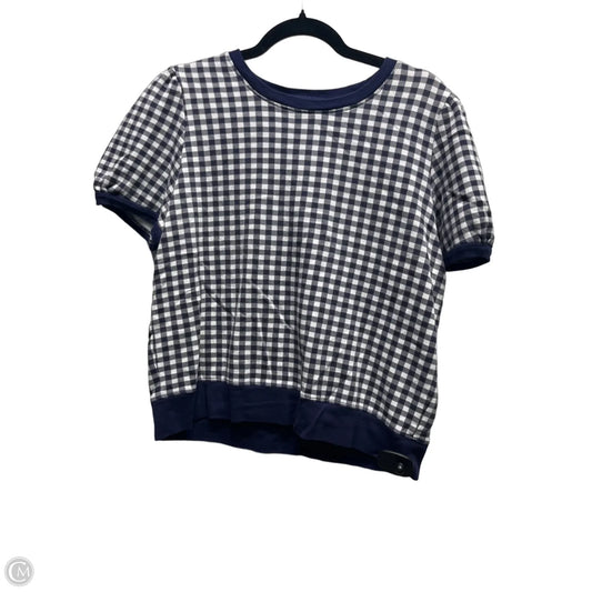 Top Short Sleeve By Draper James In Blue & White, Size: L