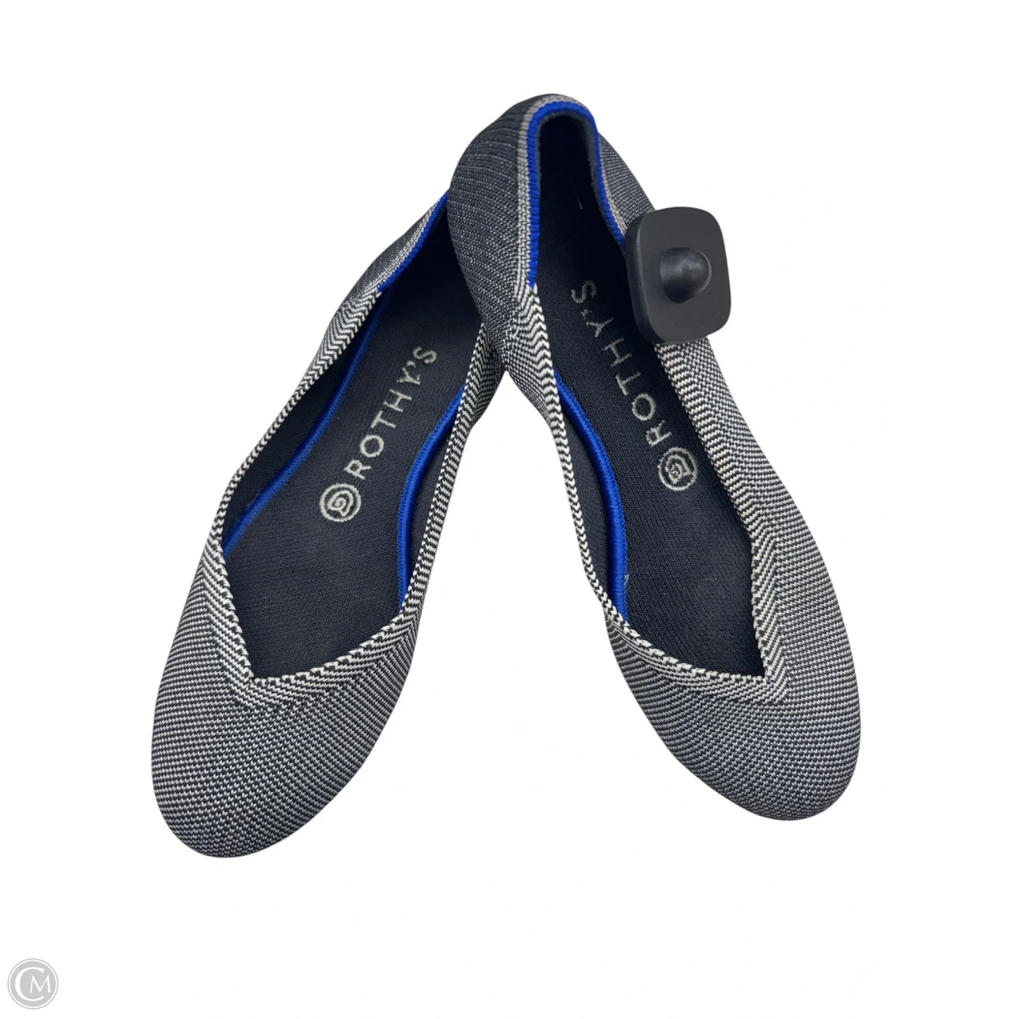 Shoes Flats By Rothys In Black & White, Size: 7.5