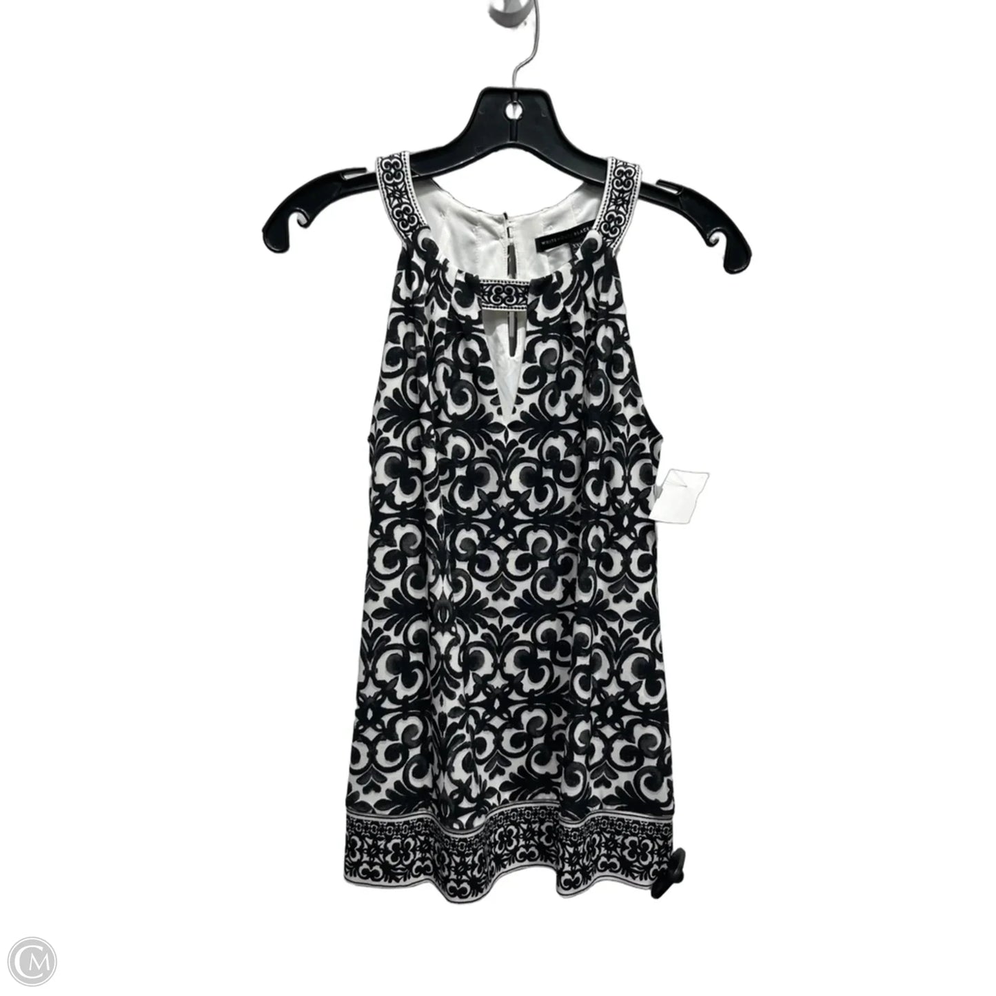 Top Sleeveless By White House Black Market In Black & White, Size: Xxs