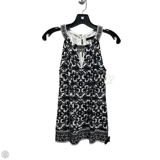 Top Sleeveless By White House Black Market In Black & White, Size: Xxs