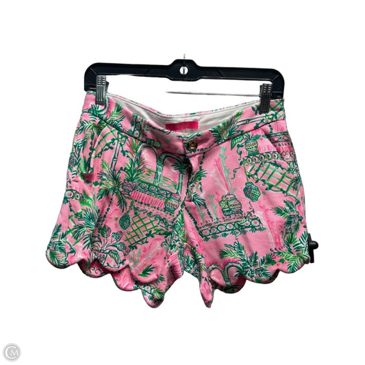 Shorts Designer By Lilly Pulitzer In Green & Pink, Size: 2