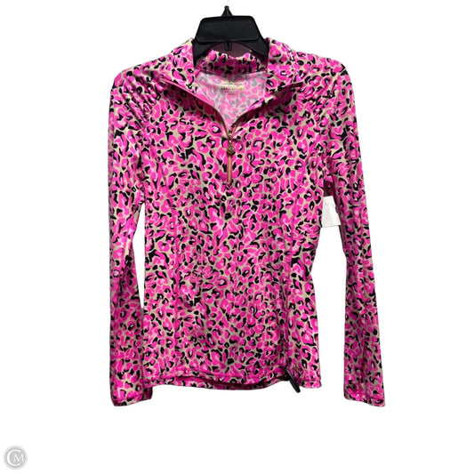 Top Long Sleeve Designer By Lilly Pulitzer In Black & Pink, Size: S