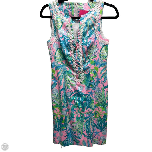 Dress Designer By Lilly Pulitzer In Blue & Pink, Size: 0