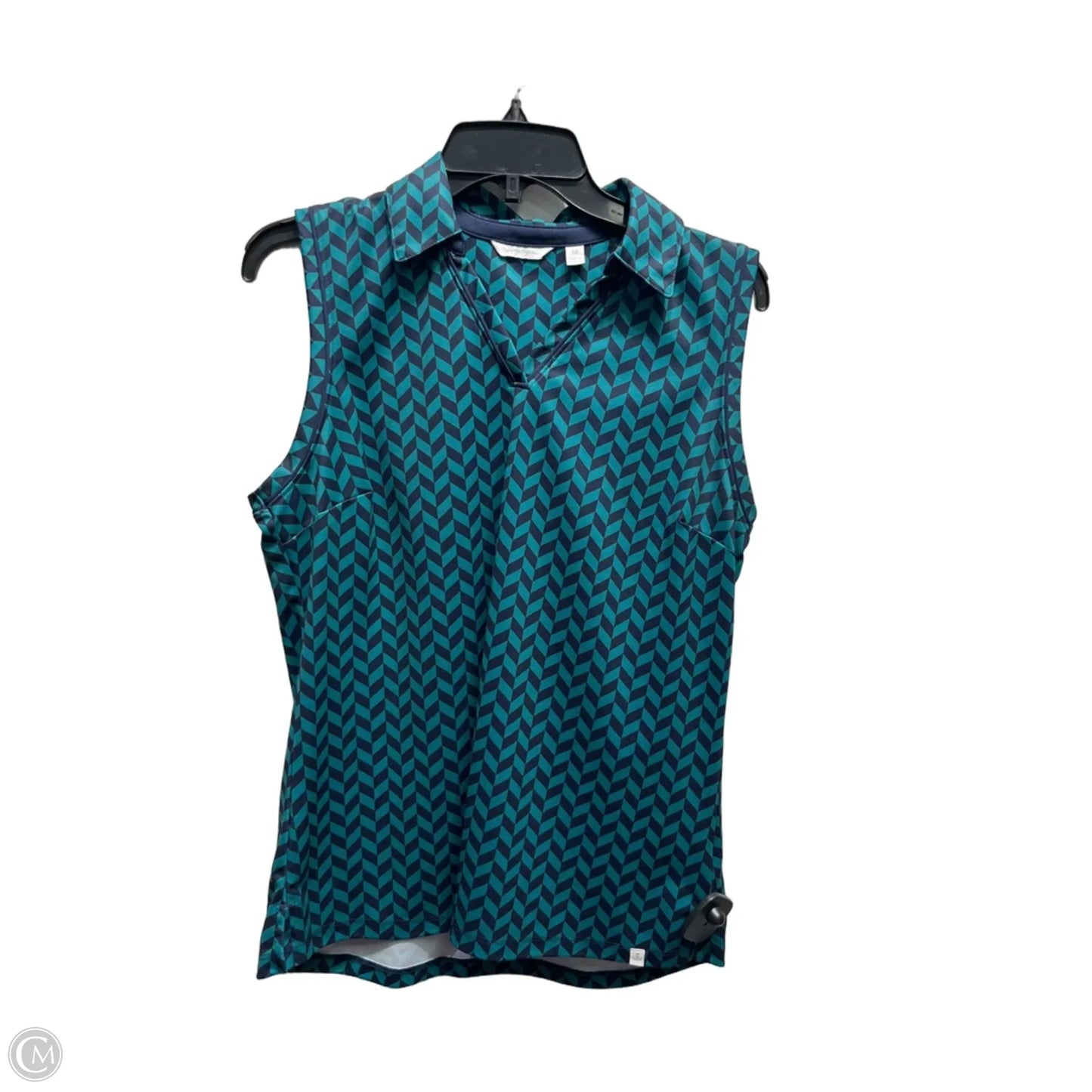 Top Sleeveless By Lady Hagen In Blue & Green, Size: M
