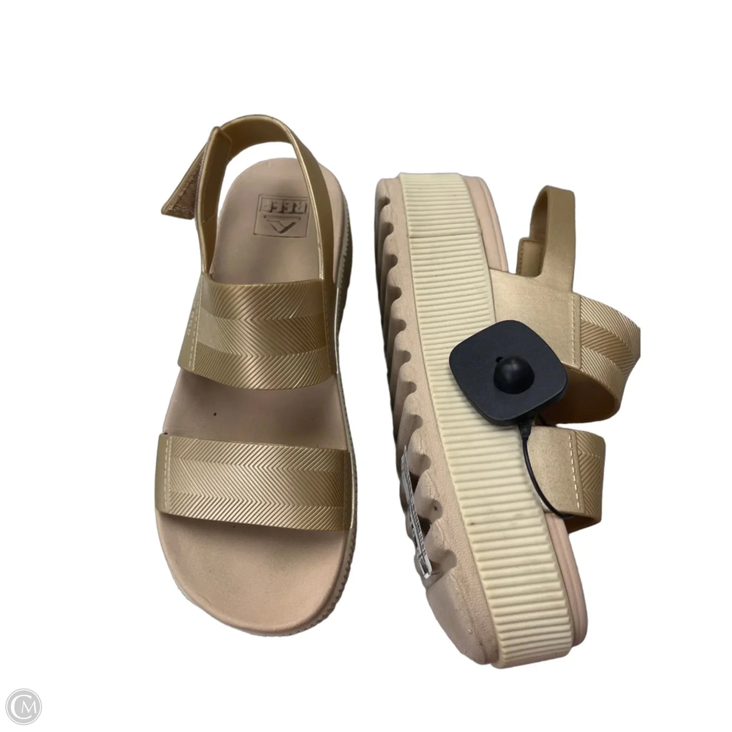 Sandals Heels Platform By Reef In Tan, Size: 8