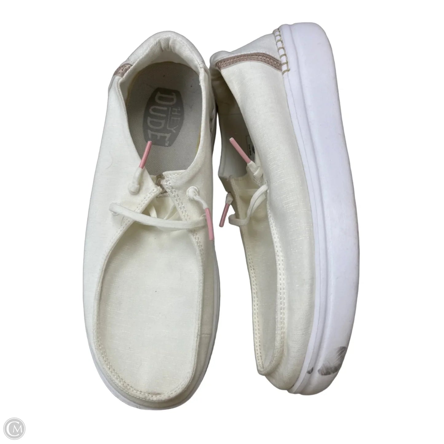 Shoes Flats By Hey Dude In Cream, Size: 8