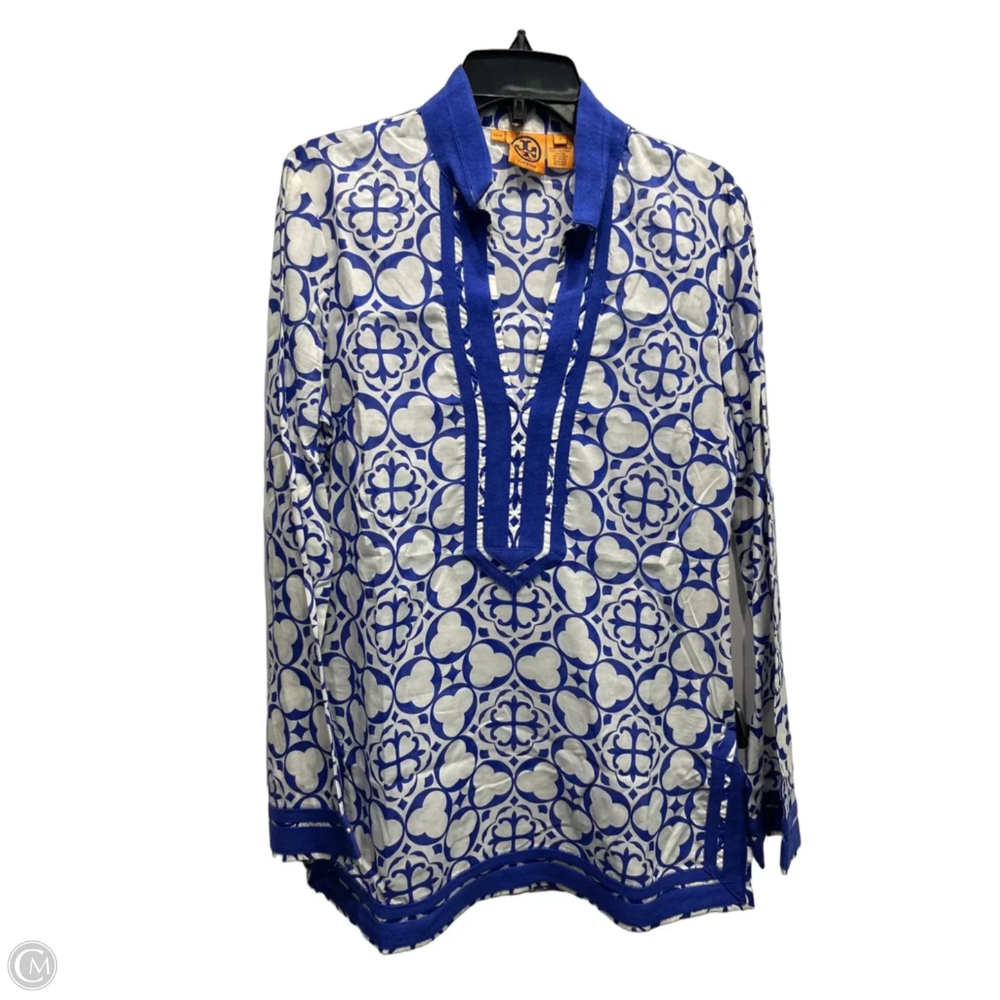 Tunic Designer By Tory Burch In Blue & White, Size: 12