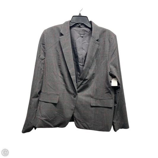Blazer By Ann Taylor In Grey & Red, Size: 14