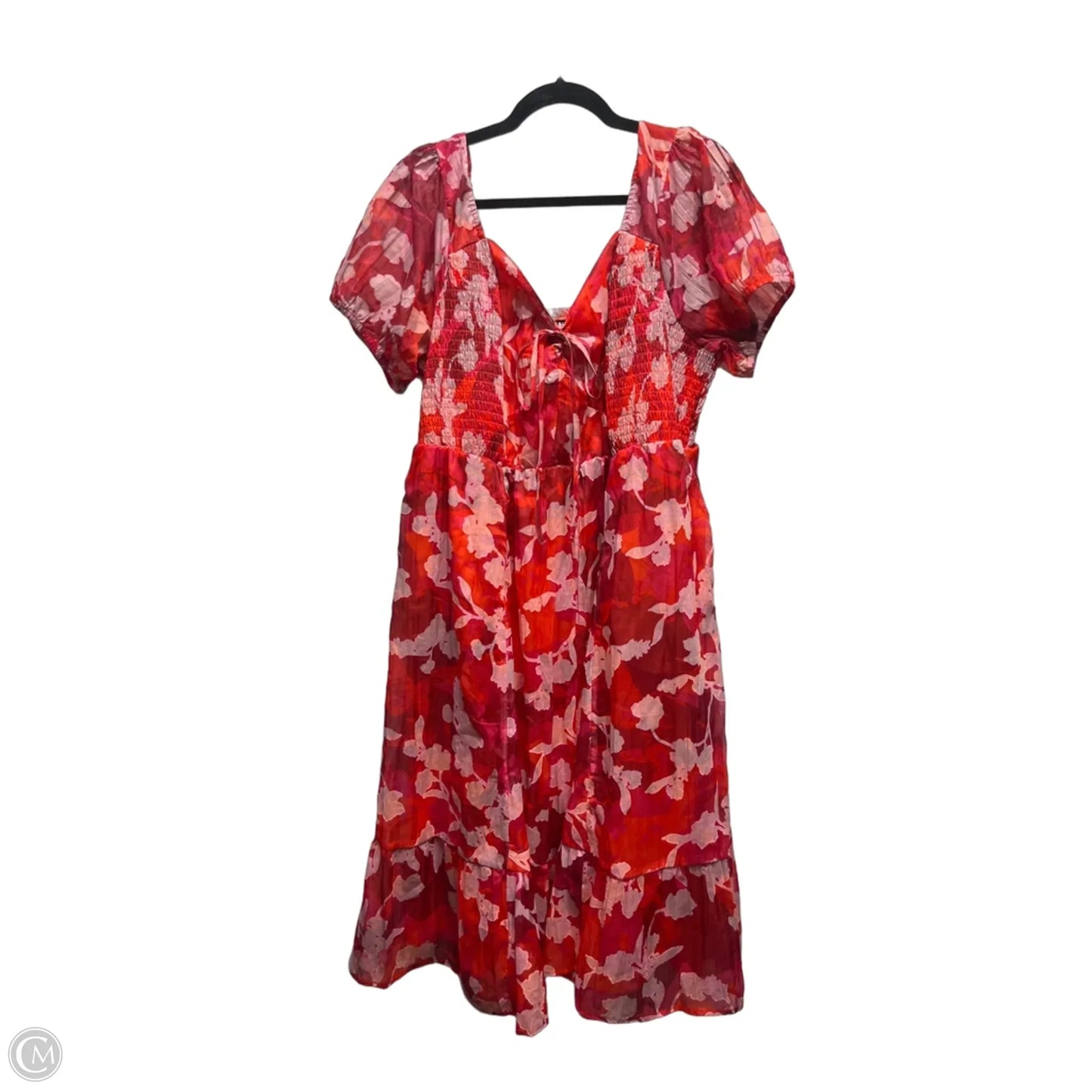 Dress Casual Midi By Torrid In Orange & Red, Size: 2x