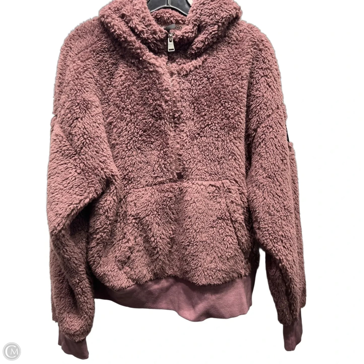 Jacket Fleece By Calvin Klein In Purple, Size: M