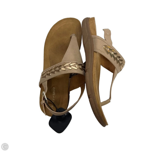 Sandals Flats By Easy Spirit In Tan, Size: 7.5