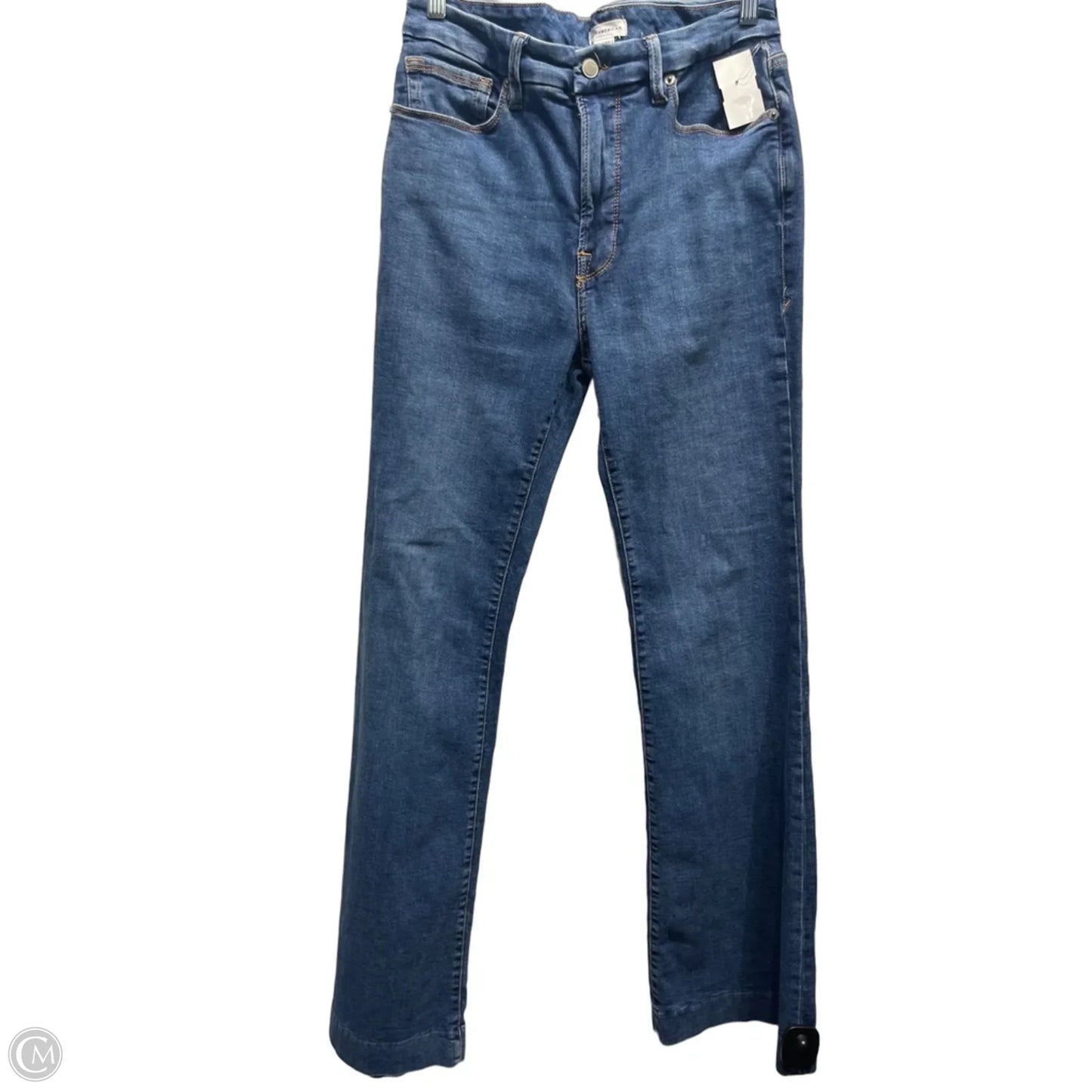 Jeans Flared By Good American In Blue Denim, Size: 10