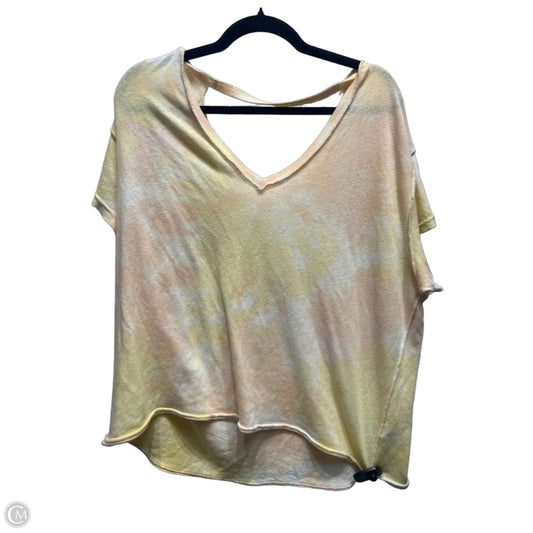 Top Short Sleeve By We The Free In Orange & Yellow, Size: S