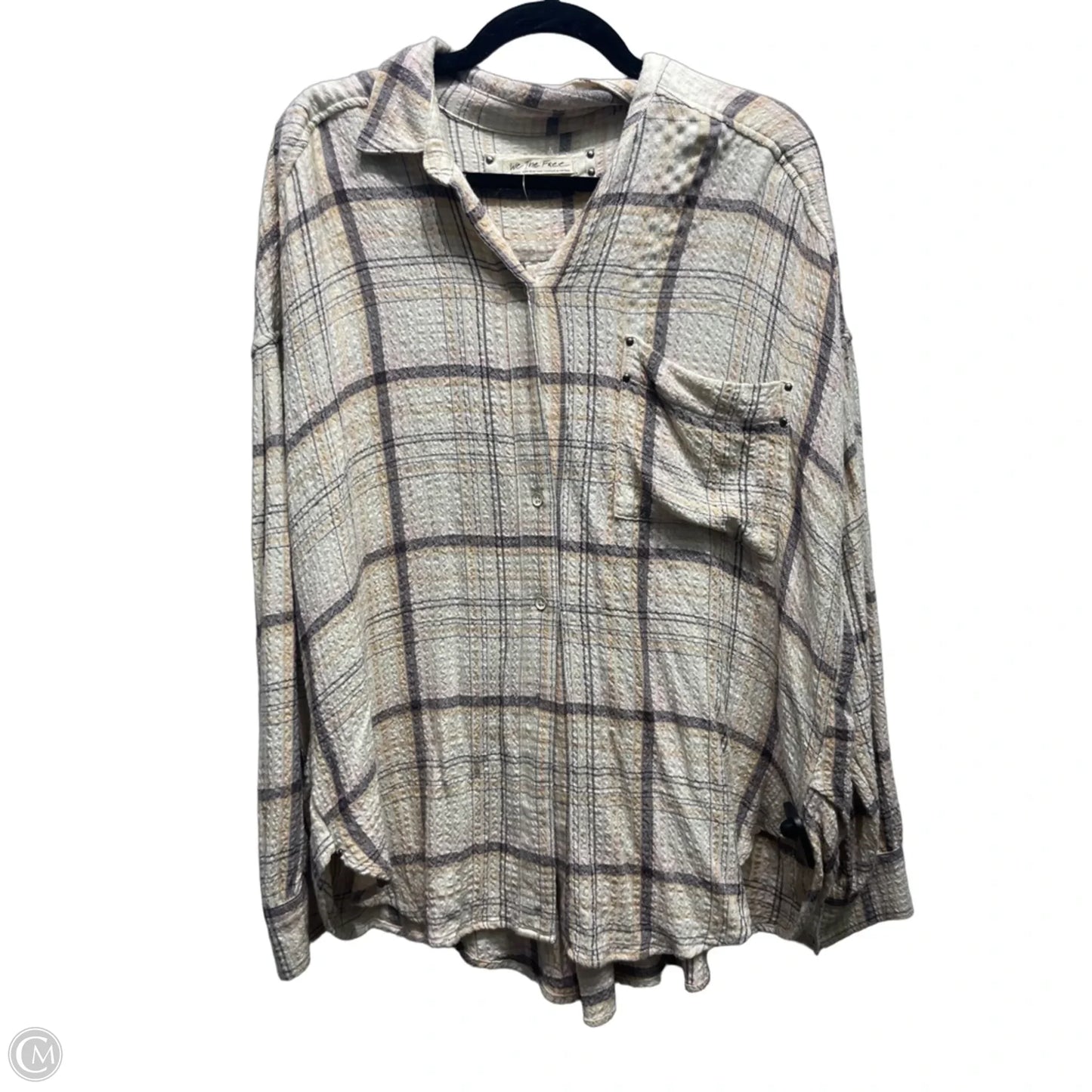 Top Long Sleeve By We The Free In Orange & Pink, Size: S