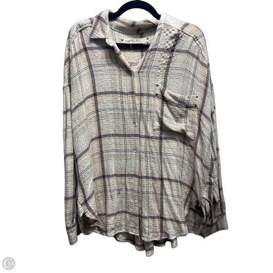 Top Long Sleeve By We The Free In Orange & Pink, Size: S