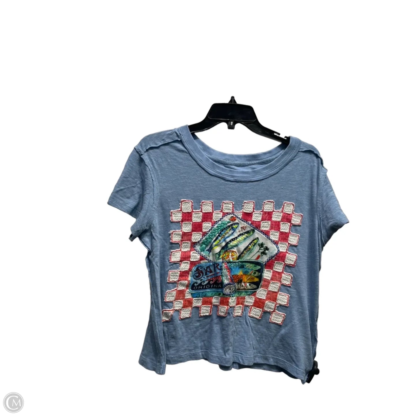 Top Short Sleeve By Maeve In Blue & Pink, Size: Xxsp