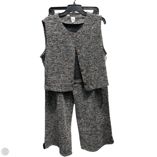 Pants Set 2pc By Jules & Leopold In Black & White, Size: L