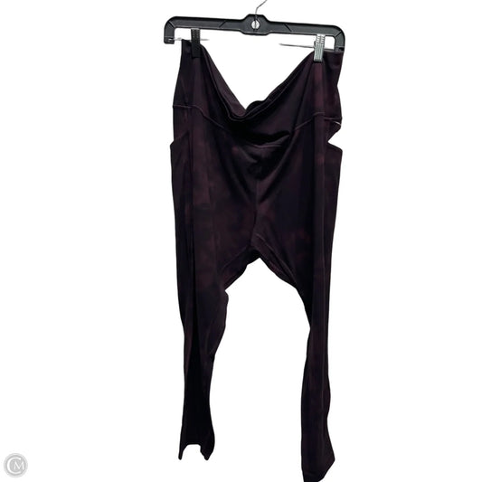 Athletic Leggings By Lululemon In Maroon, Size: 20