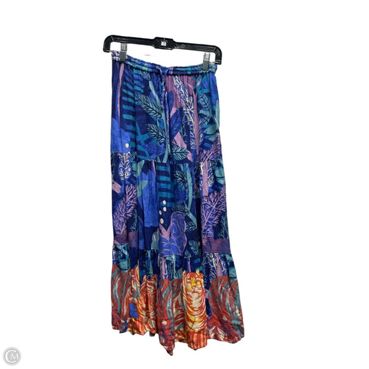 Skirt Maxi By Anthropologie In Blue & Purple, Size: Xsp