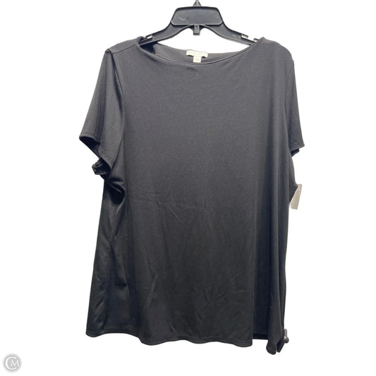 Top Short Sleeve By Crown And Ivy In Black, Size: Xxl