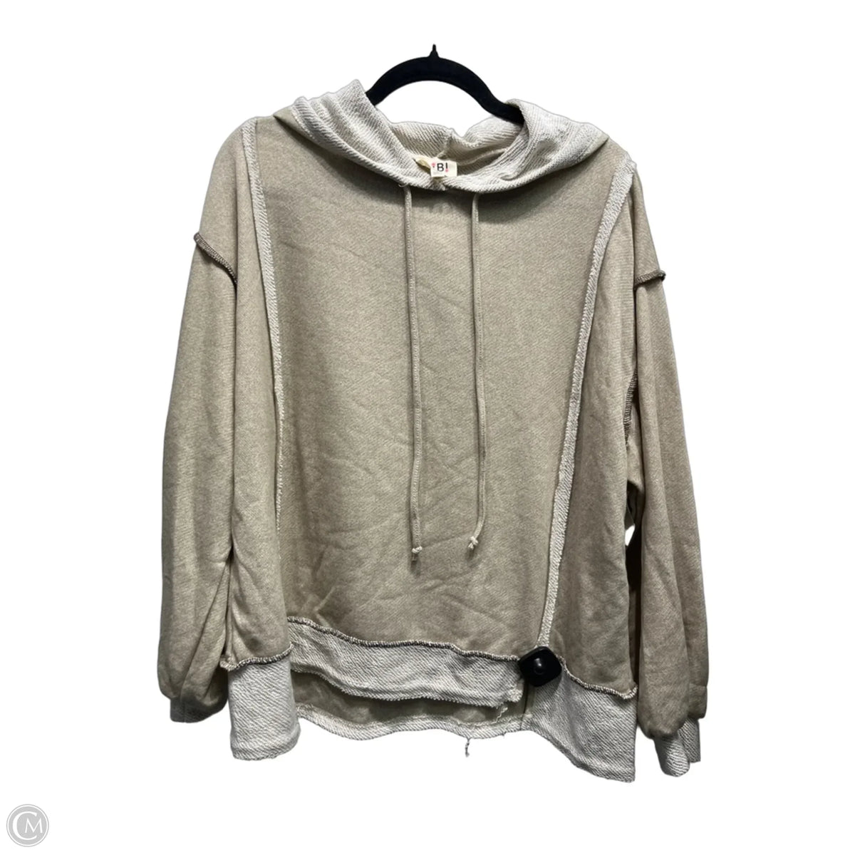 Sweatshirt Hoodie By Bibi In Tan, Size: S