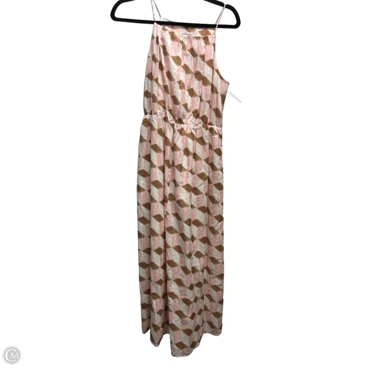 Dress Casual Maxi By Banana Republic In Pink & Tan, Size: S