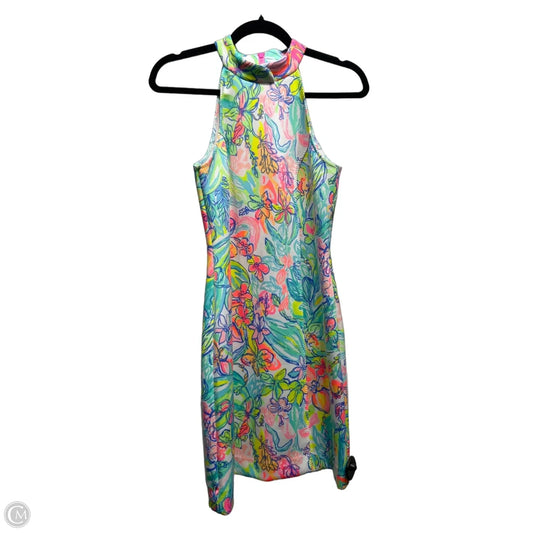 Dress Designer By Lilly Pulitzer In Green & Pink, Size: 2