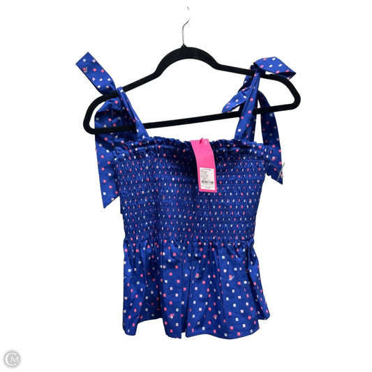 Top Sleeveless Designer By Lilly Pulitzer In Blue & Pink, Size: S