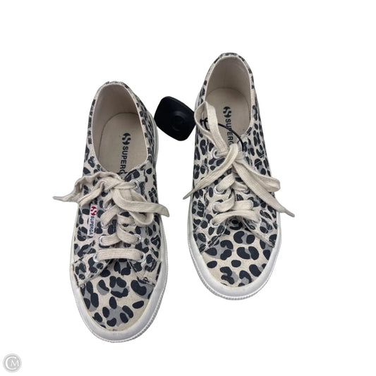 Shoes Sneakers By Superga In Black & Grey, Size: 6