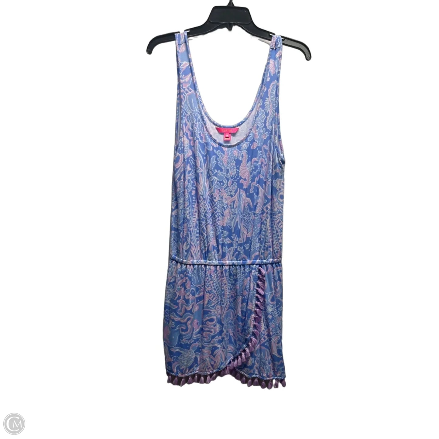 Romper Designer By Lilly Pulitzer In Blue & Purple, Size: M
