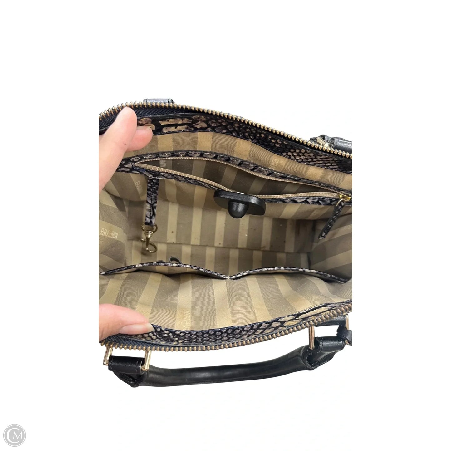 Handbag Designer By Brahmin, Size: Small