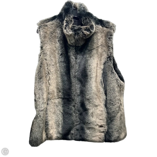 Vest Faux Fur & Sherpa By KRISTEN BLAKE  In Grey, Size: Xxl