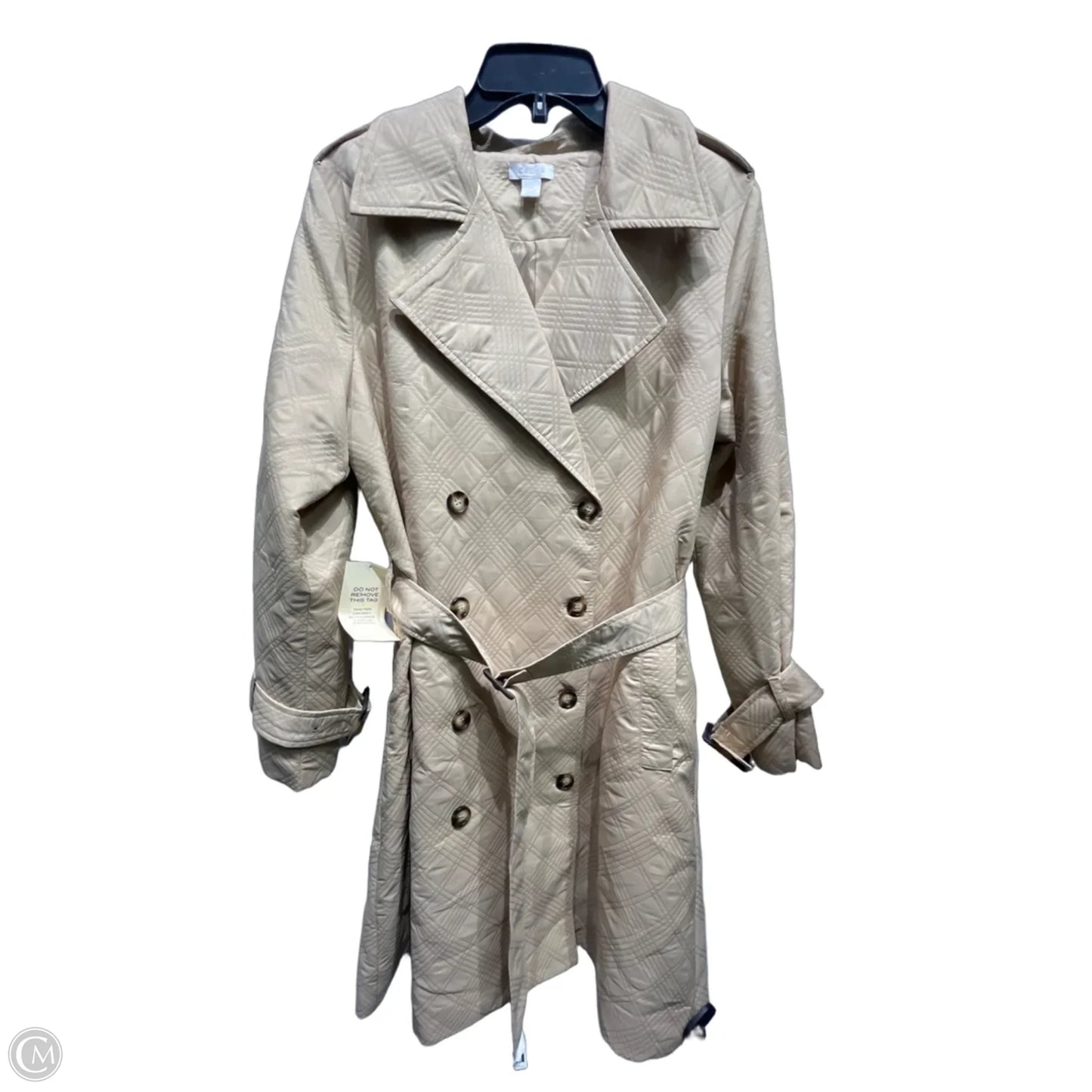 Coat Trench Coat By Cache In Tan, Size: M