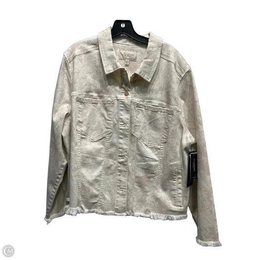 Jacket Denim By Liverpool In Cream, Size: 3x