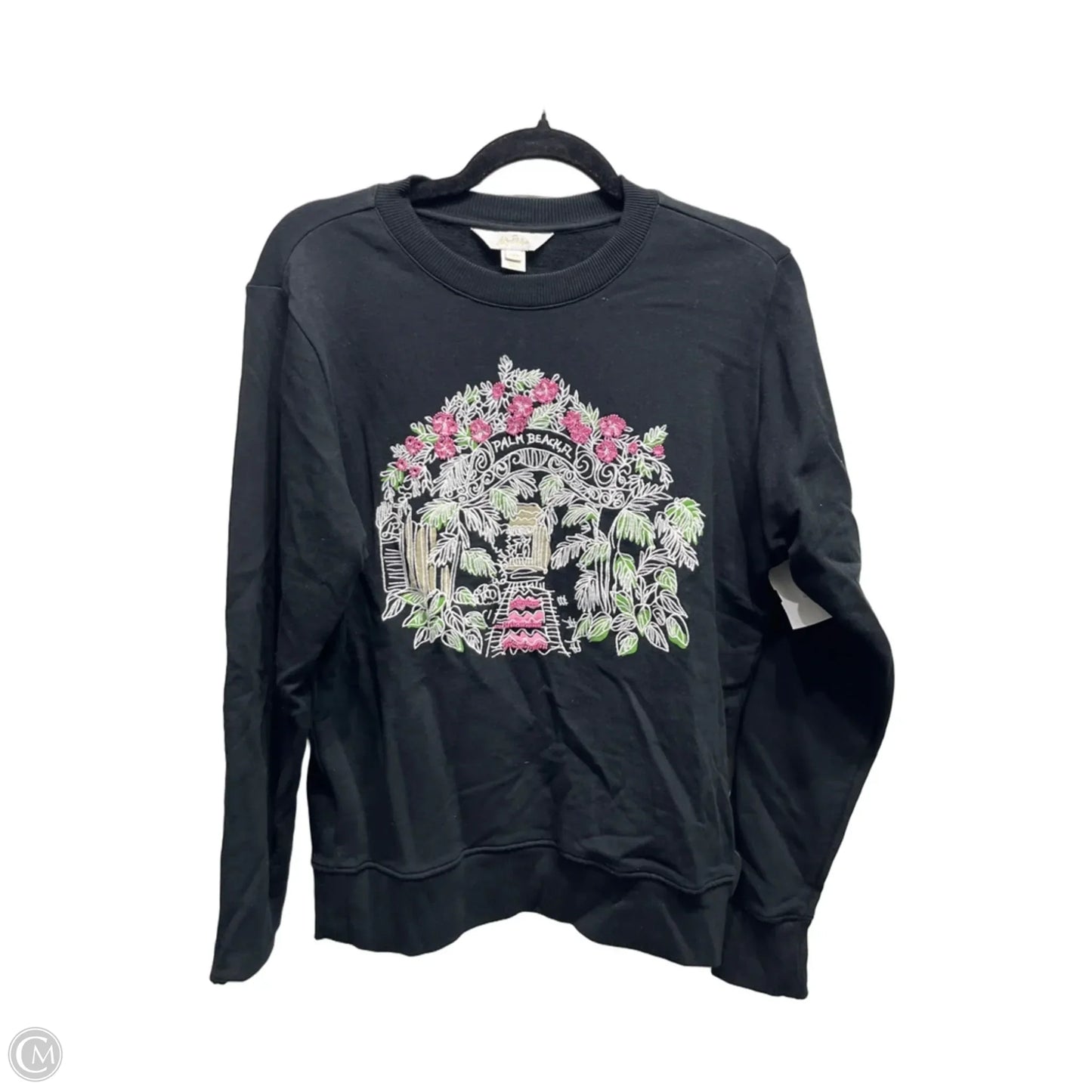 Sweatshirt Designer By Lilly Pulitzer In Black & Pink, Size: Xxs