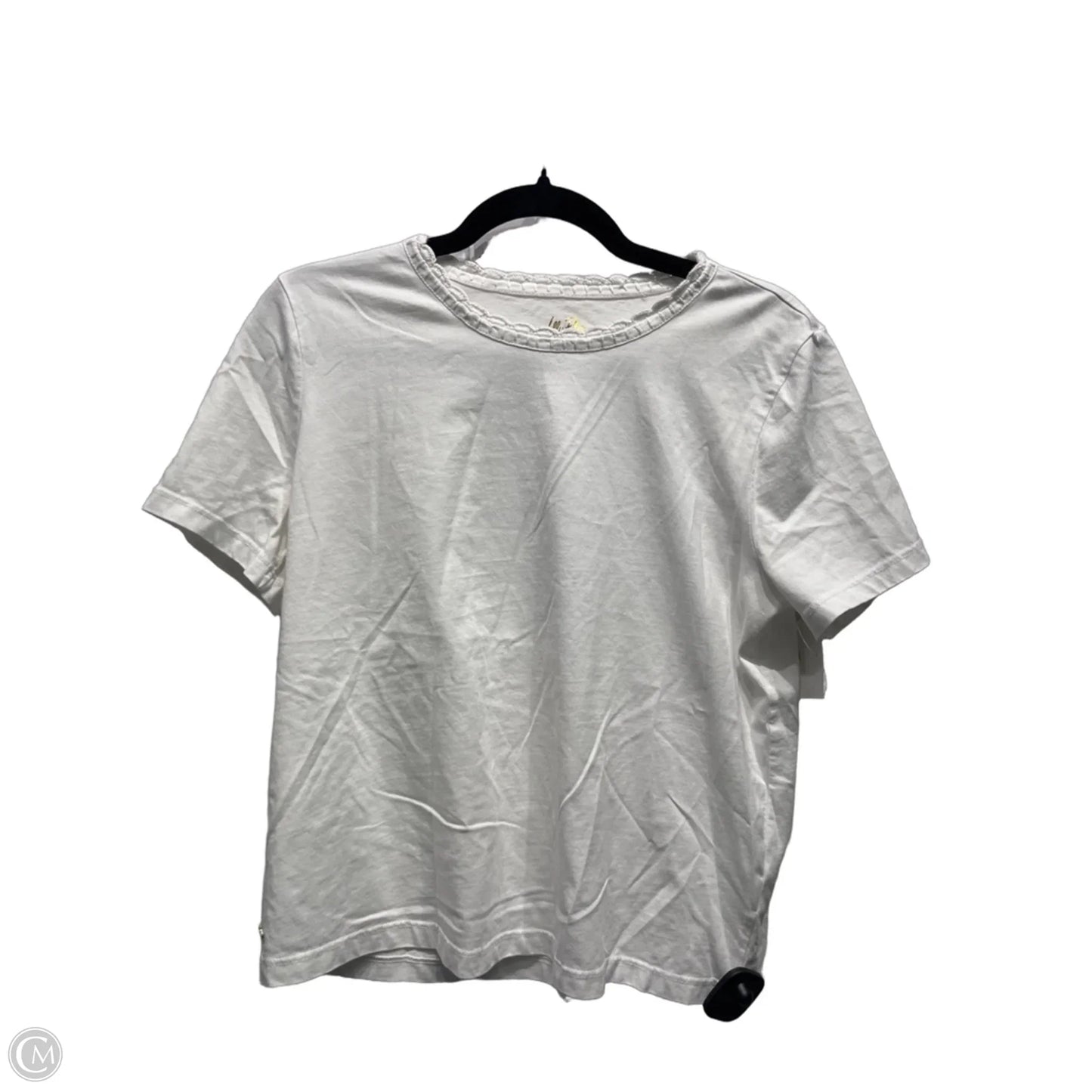 Top Short Sleeve Designer By Lilly Pulitzer In White, Size: M