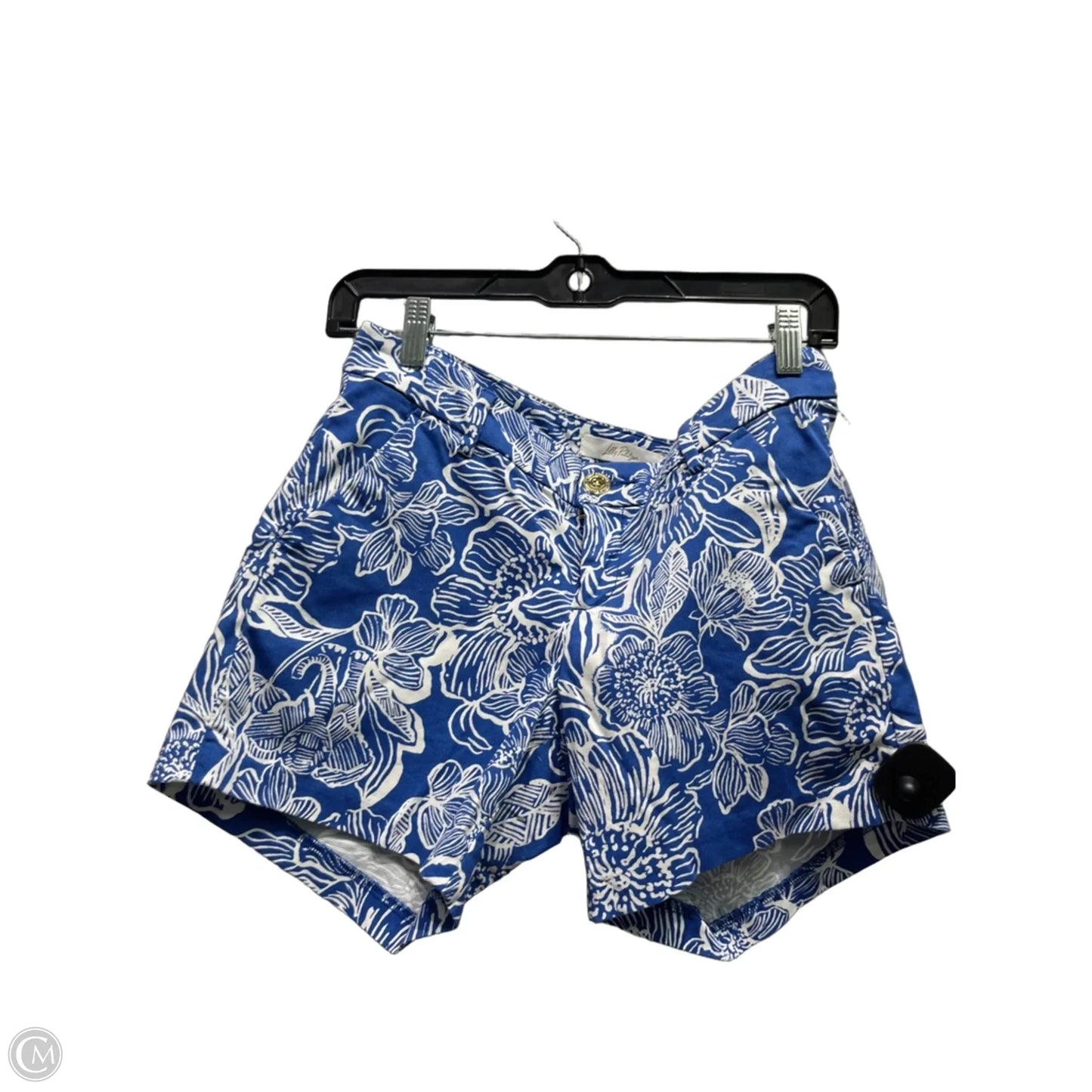 Shorts Designer By Lilly Pulitzer In Blue & White, Size: 0